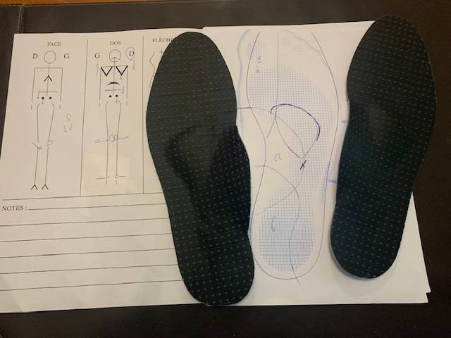 Semelles orthopédiques pour hypersudation hyperhidrose plantaire, transpiration excessive des pieds, fabrication sur mesure à Allauch 13013